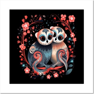 Slow Loris Couple Valentine Posters and Art